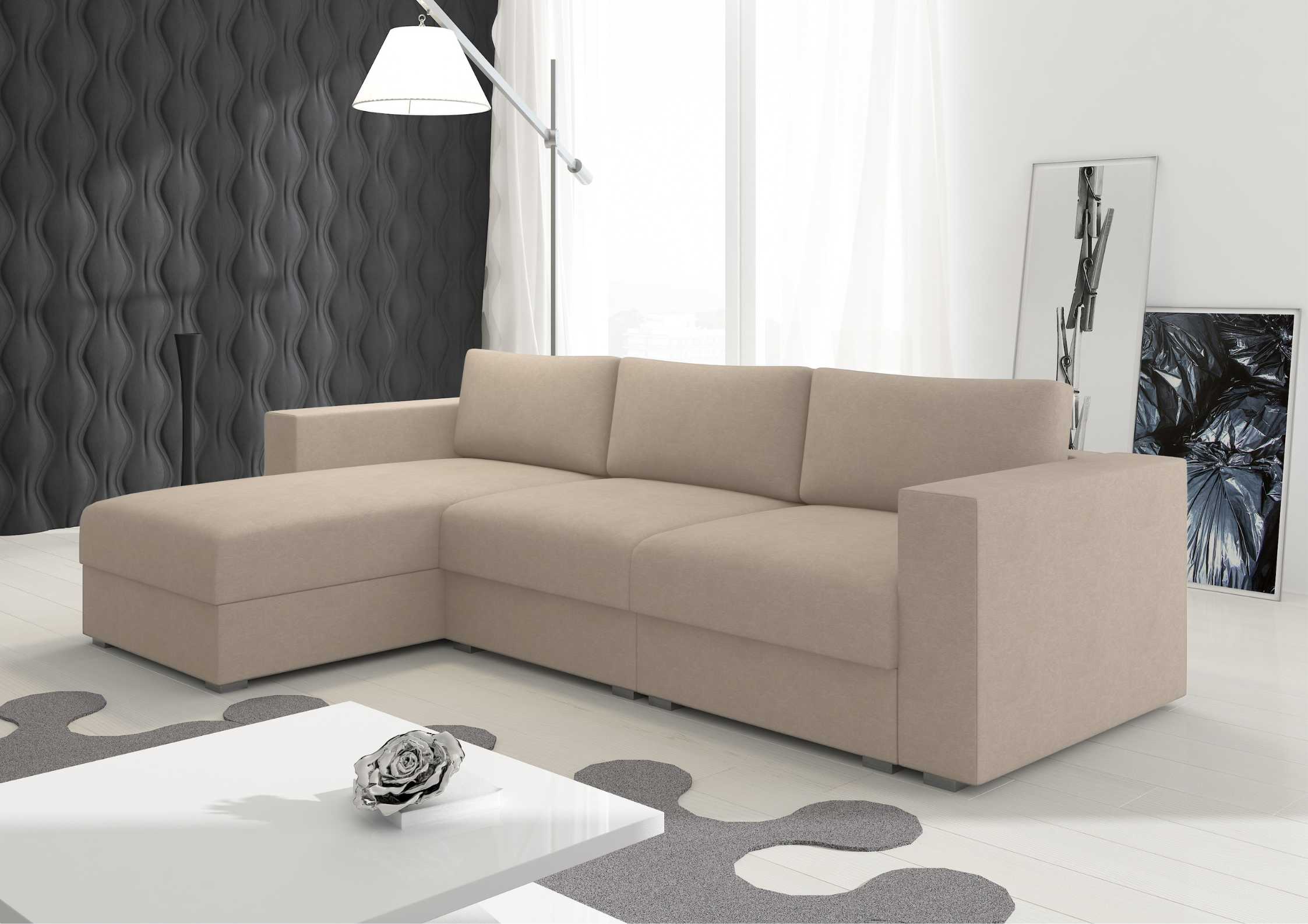 Modułowy narożnik w kolorze beżowym